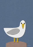 Seagull - printable art - collage style