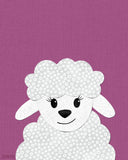 Sheep - printable art - collage style