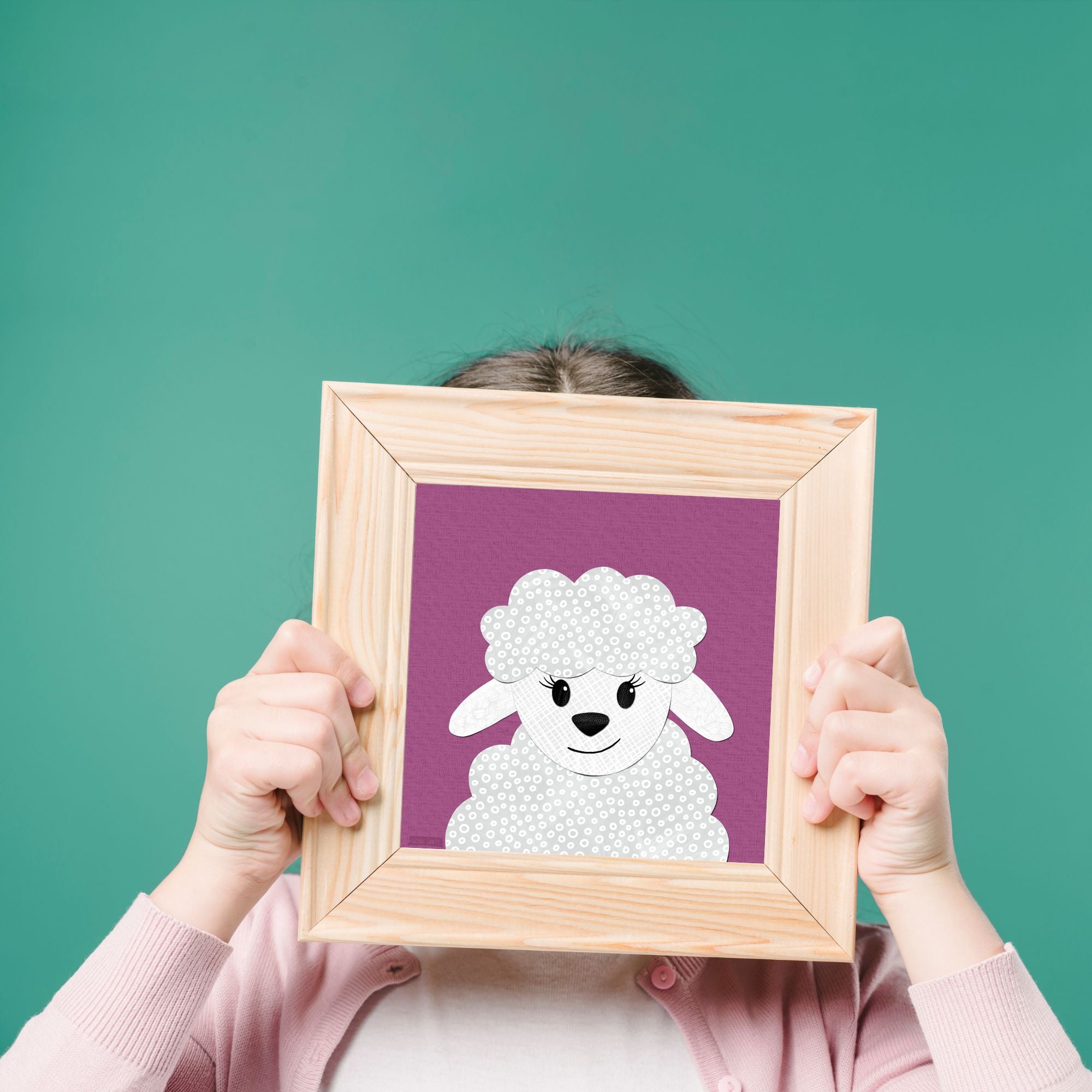 Sheep - printable art - collage style