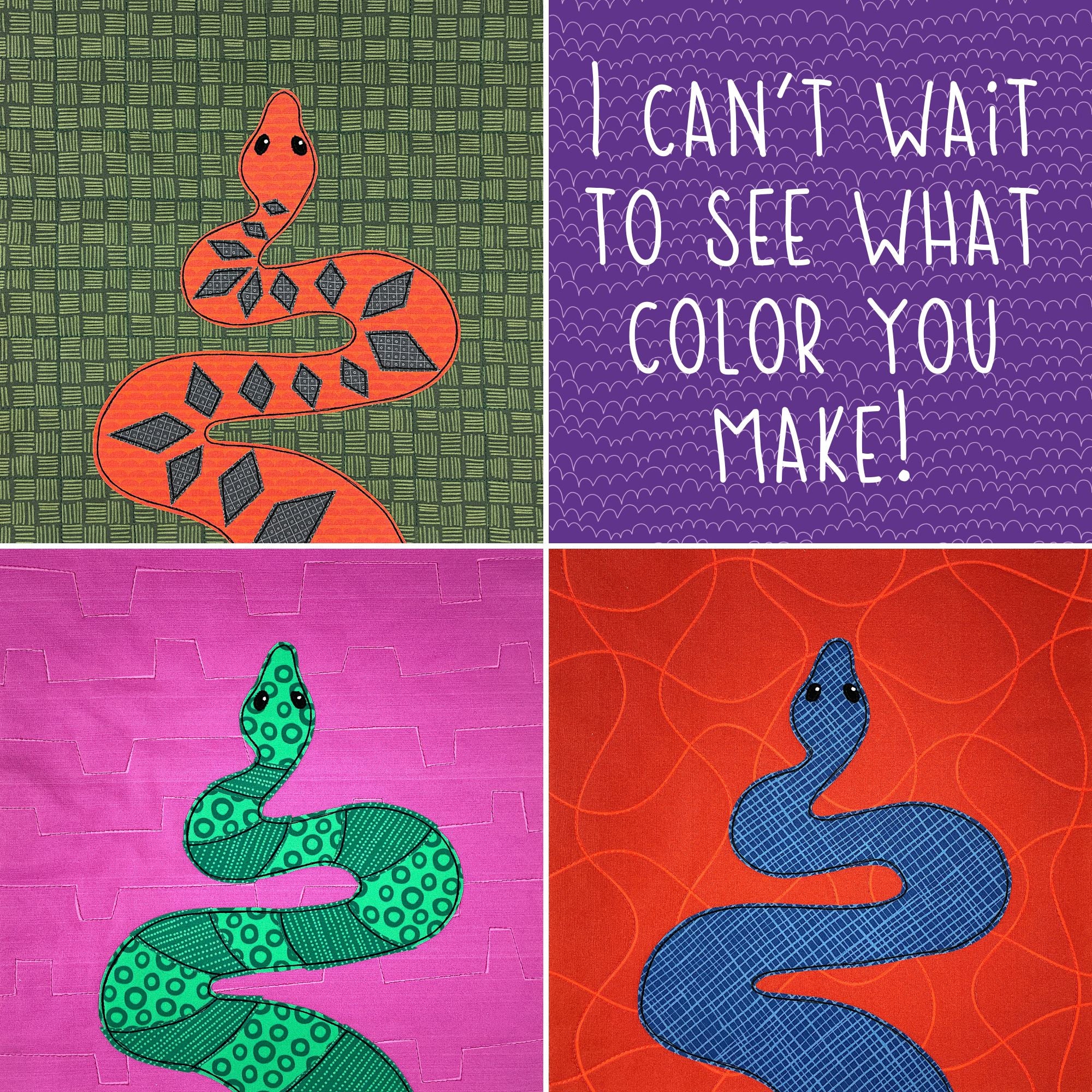 Sawyer Snake Applique Pattern