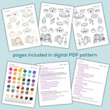 Thanksgiving Embroidery Pattern (with optional Stick & Stitch Pack)