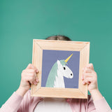 Unicorn - printable art - collage style