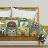 Woodland Critters - 12 inch squares - cheater quilt fabric