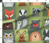 Woodland Critters - 12 inch squares - cheater quilt fabric