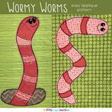 Wormy Worms Applique Quilt Pattern