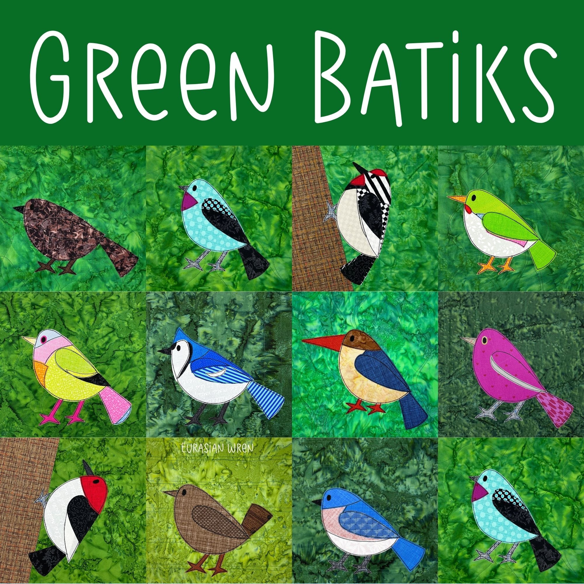 Backyard Birds - a Mix & Match Applique Quilt Pattern