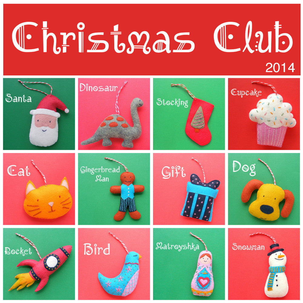 Christmas Club 2014 - Twelve Fun Felt Ornament Patterns – Shiny Happy World