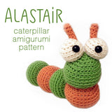 Alastair the Caterpillar (or Inchworm) Crochet Amigurumi Pattern