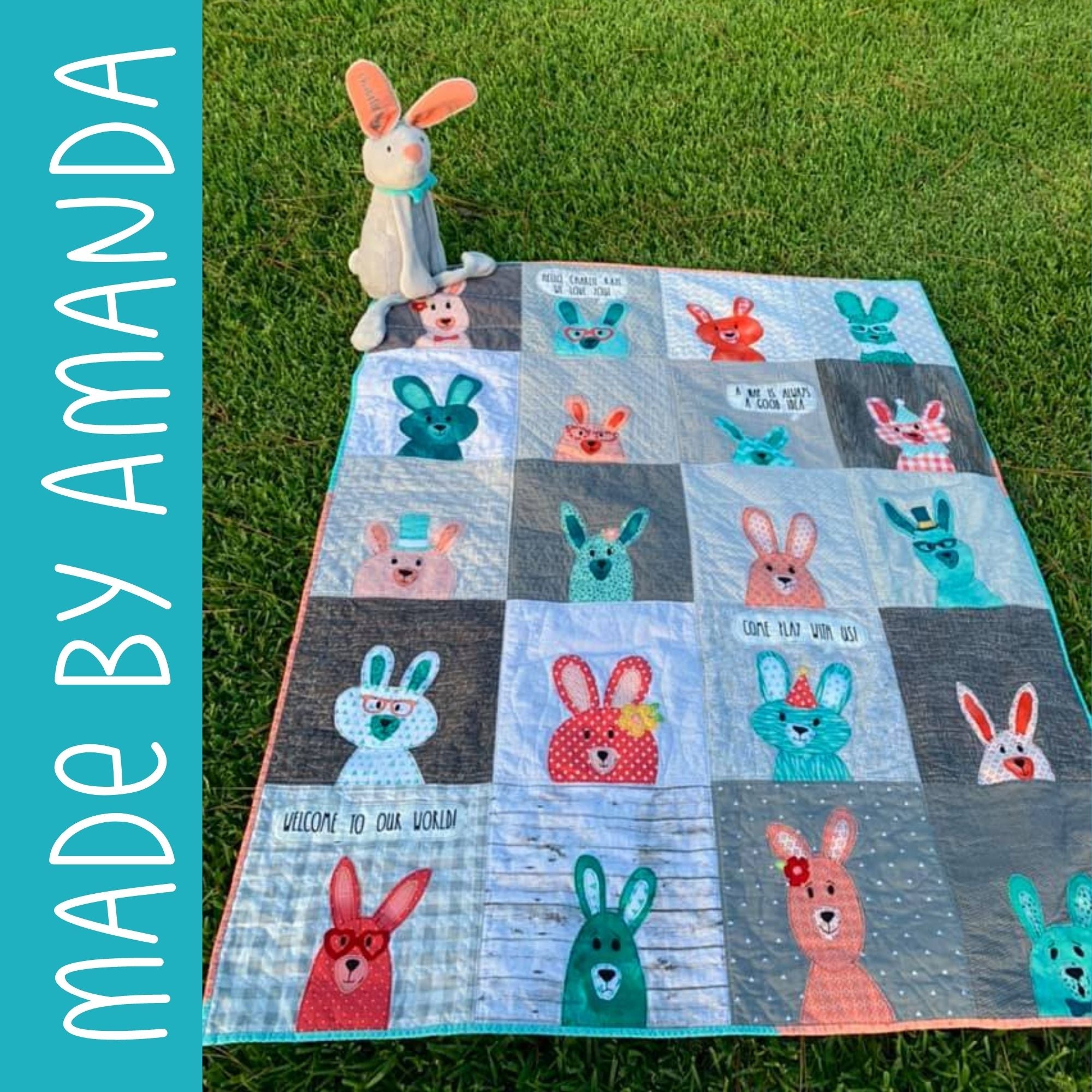 Bunny Hop Applique Pattern