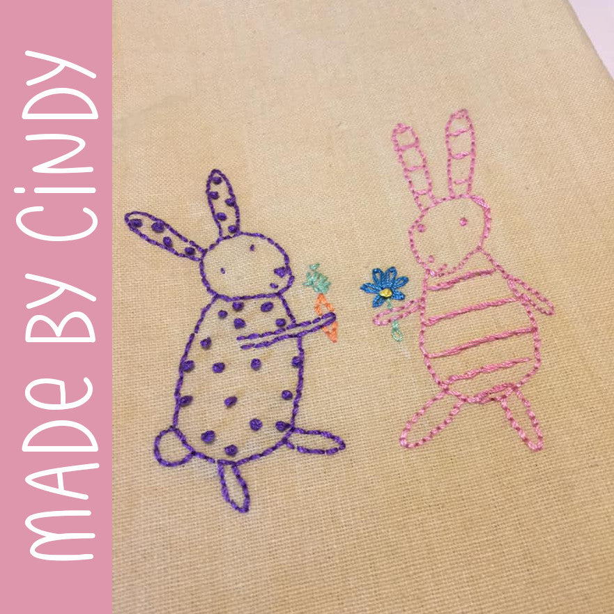 Friendly Bunnies embroidery pattern
