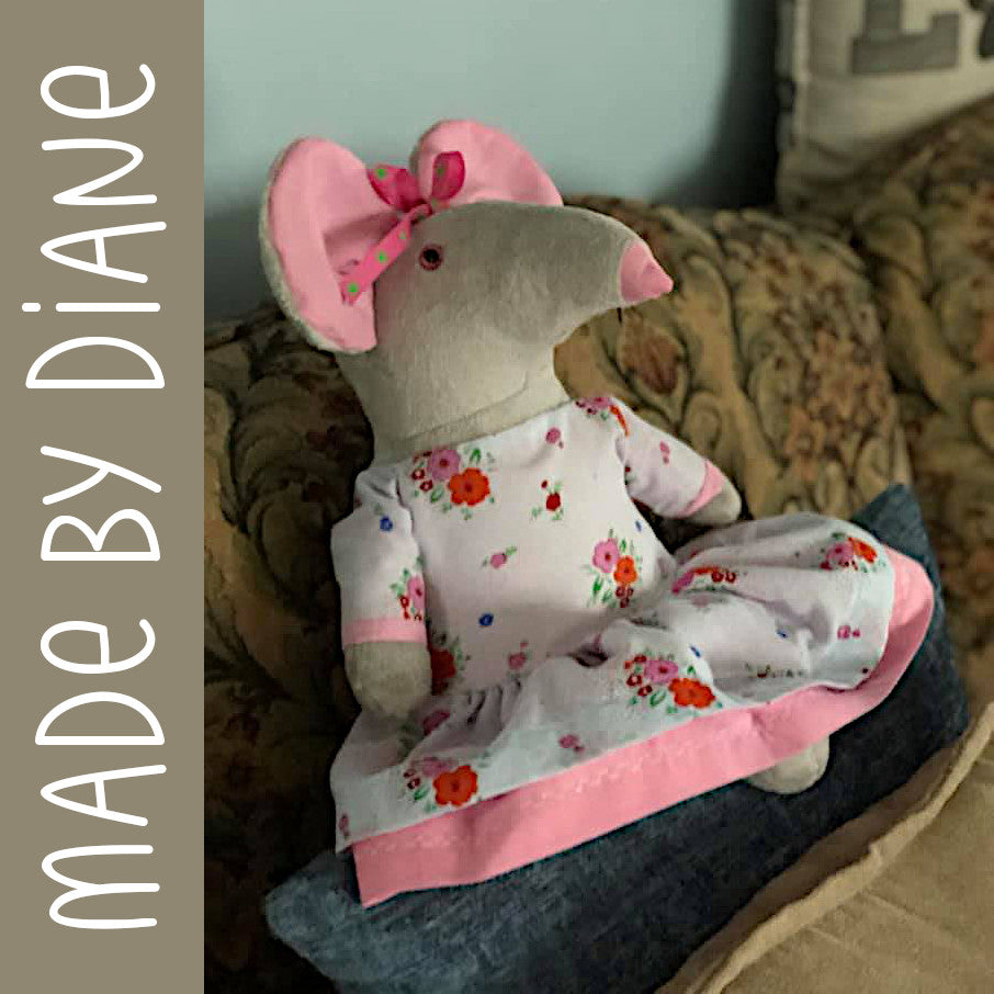 Squeak - Dress Up Bunch Mouse Softie Pattern