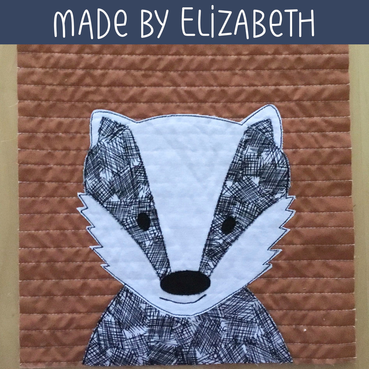 Benjamin Badger Applique Pattern
