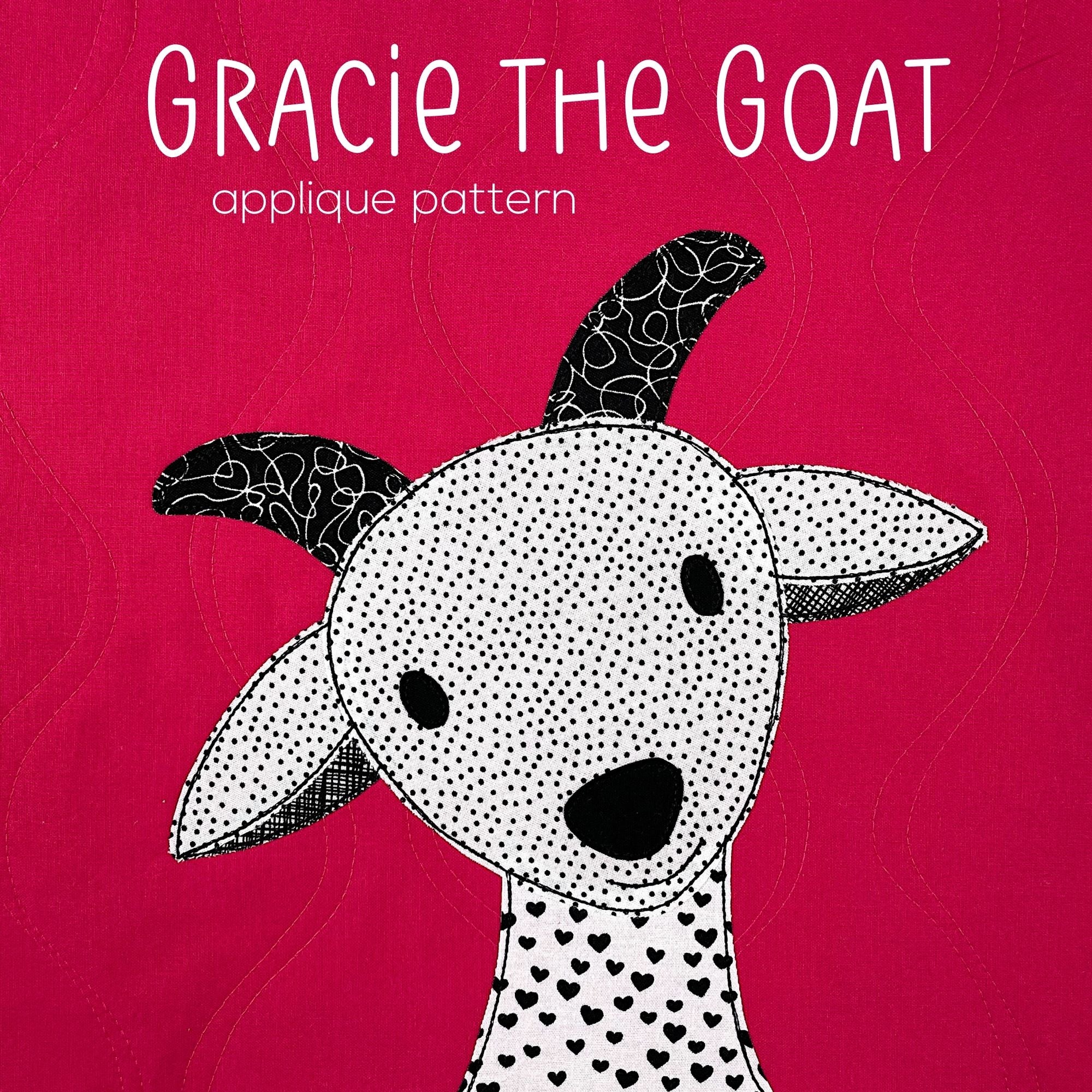 Gracie Goat Applique Pattern – Shiny Happy World