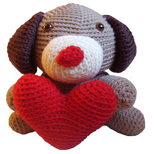 Jeff the Valentine Dog Crochet Amigurumi Pattern