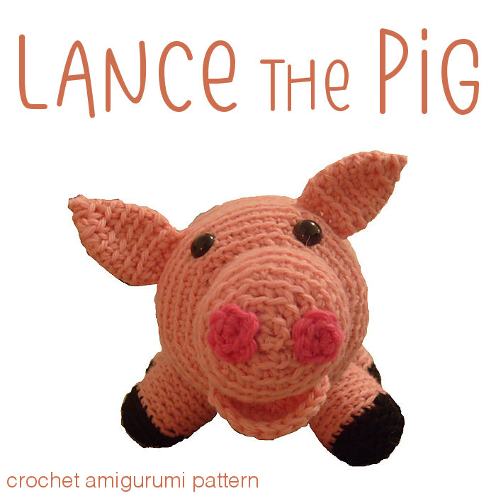 Lance the Pig Crochet Amigurumi Pattern