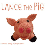 Lance the Pig Crochet Amigurumi Pattern