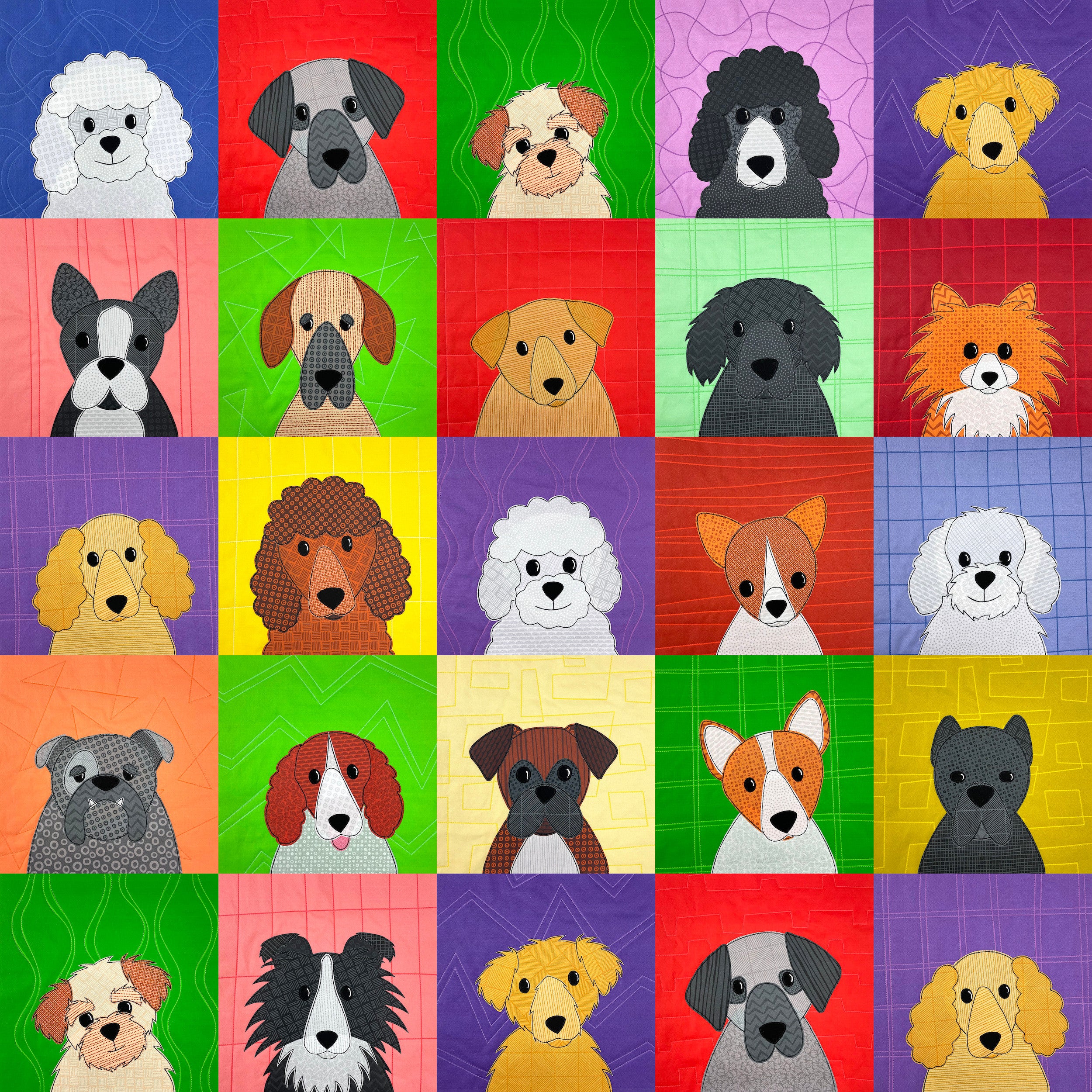 More Playful Puppies Quilt Pattern