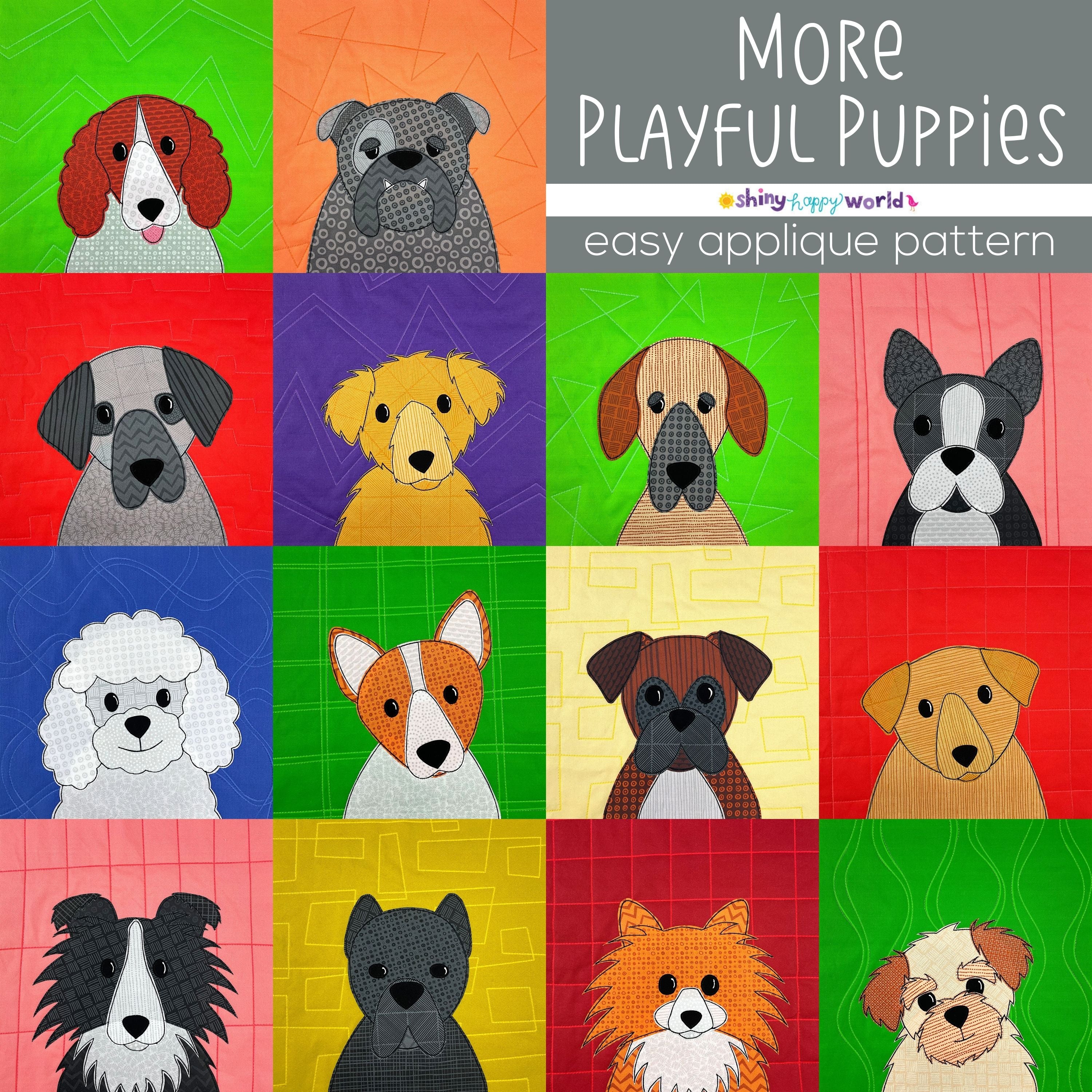 More Playful Puppies Quilt Pattern