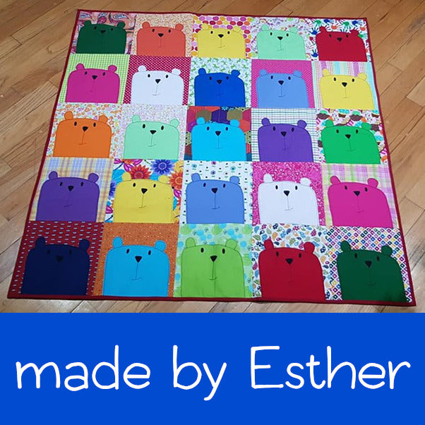 Peekaboo Bear applique quilt pattern