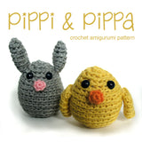 Pippi and Pippa Bunny and Chick Crochet Amigurumi Pattern