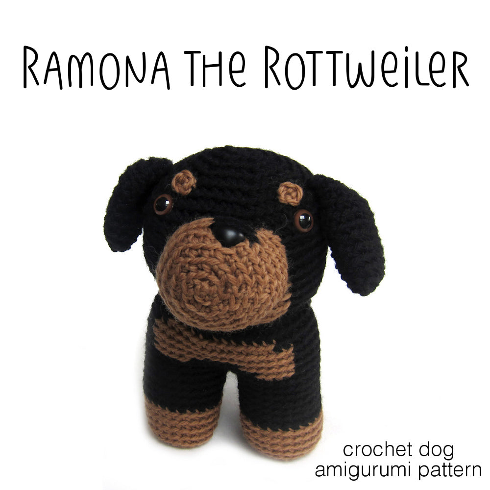 Ramona the Rottweiler Crochet Amigurumi Pattern