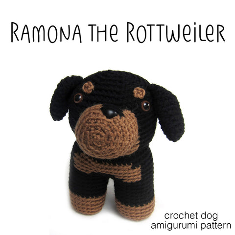 Ramona the Rottweiler Crochet Amigurumi Pattern
