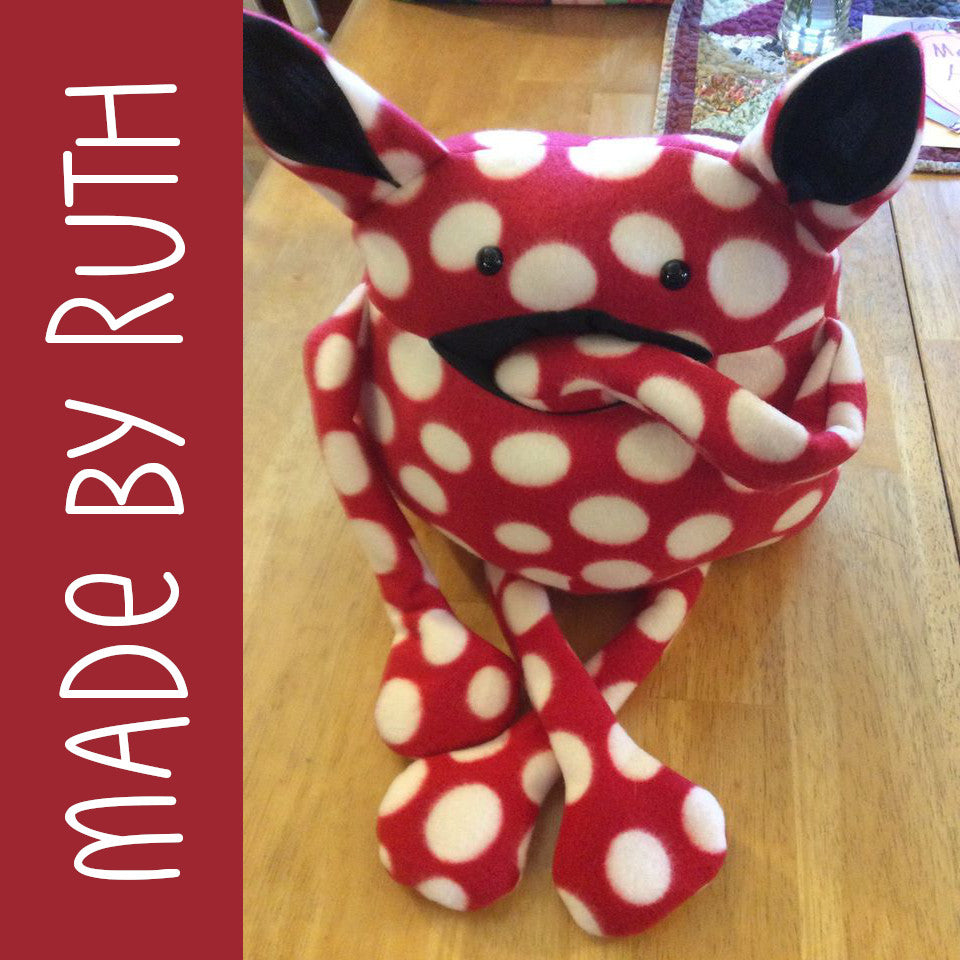 Munch - a softie pattern with a fun pocket mouth