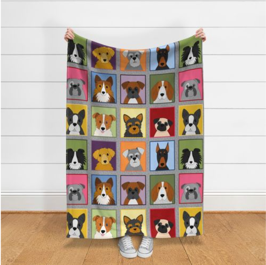 Good Dog - cheater quilt fabric