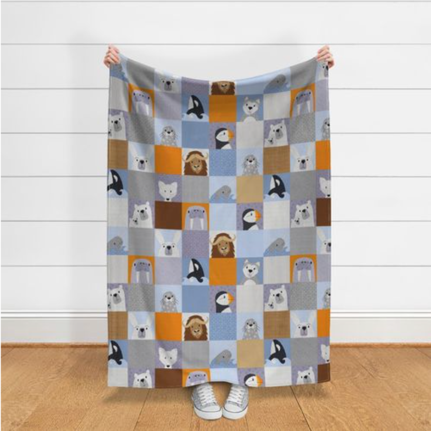 Arctic Chill - cheater quilt fabric