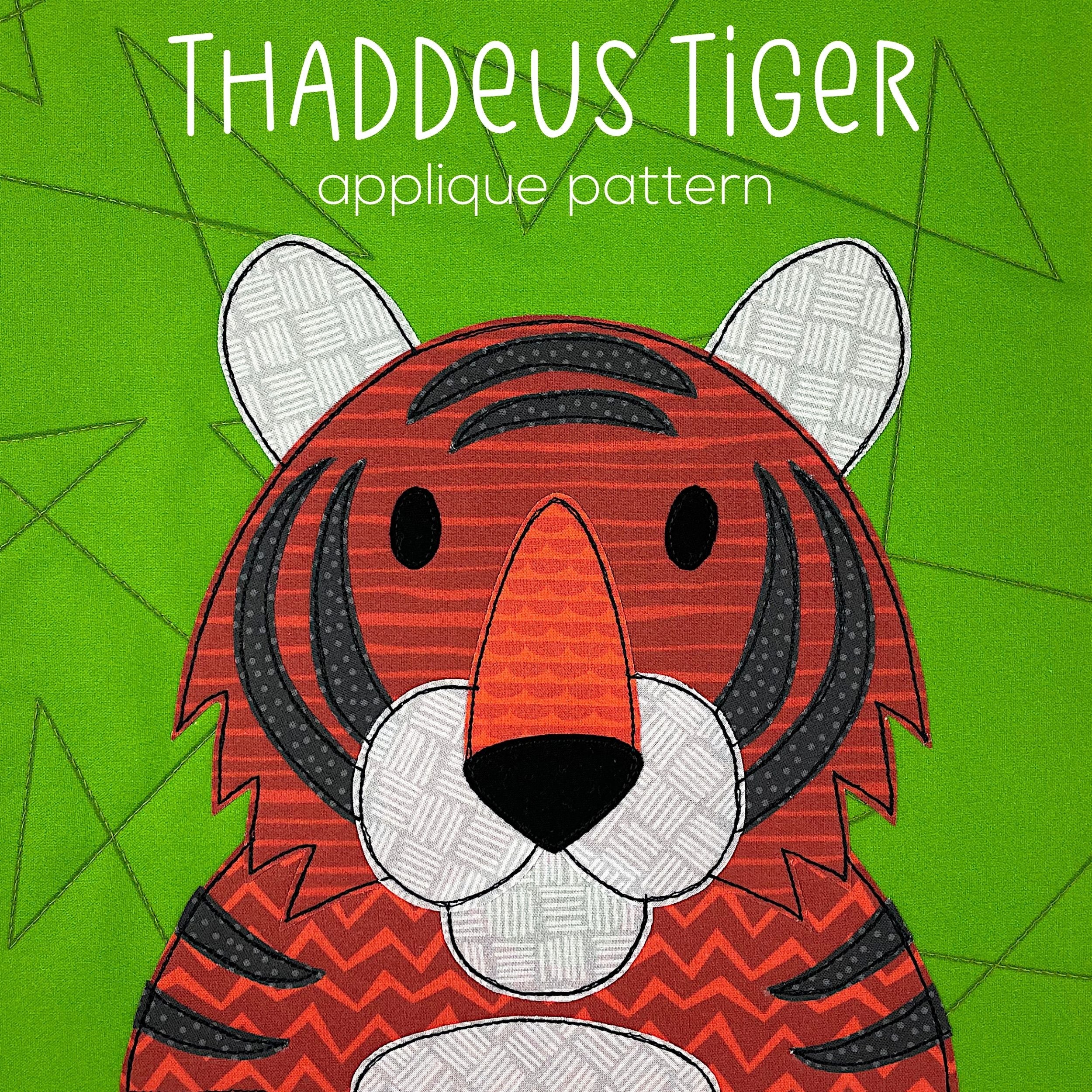 Thaddeus Tiger Applique Pattern