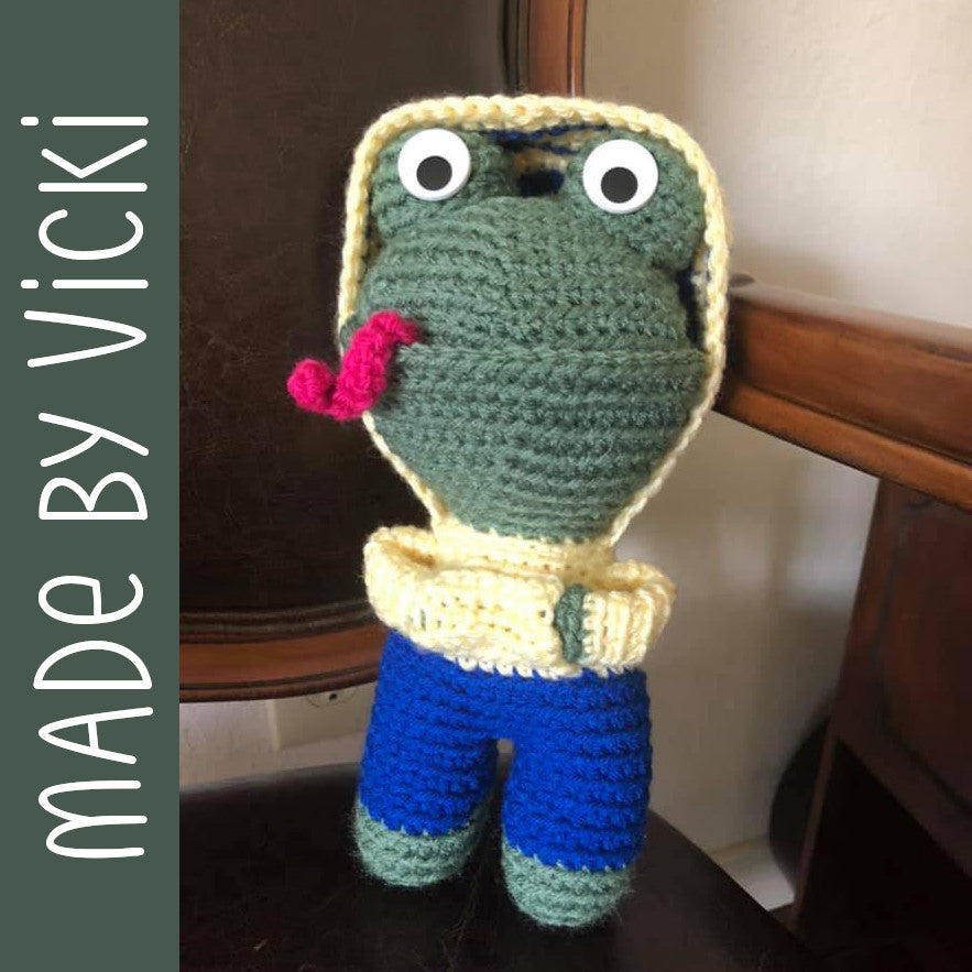 Finley the Frog Crochet Amigurumi Pattern