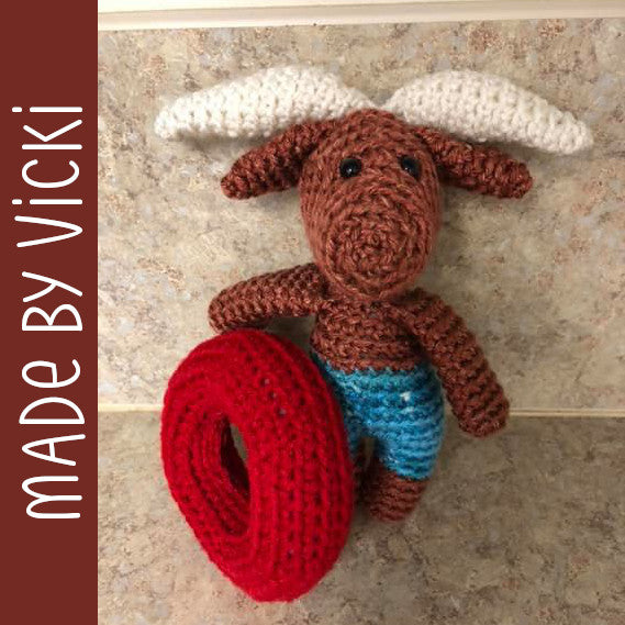 Walter the Water Buffalo Crochet Amigurumi Pattern