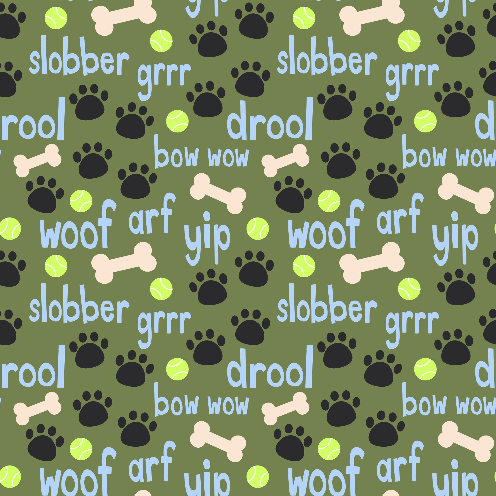 Good Dog - Puddle and Grass - Fabric Collection