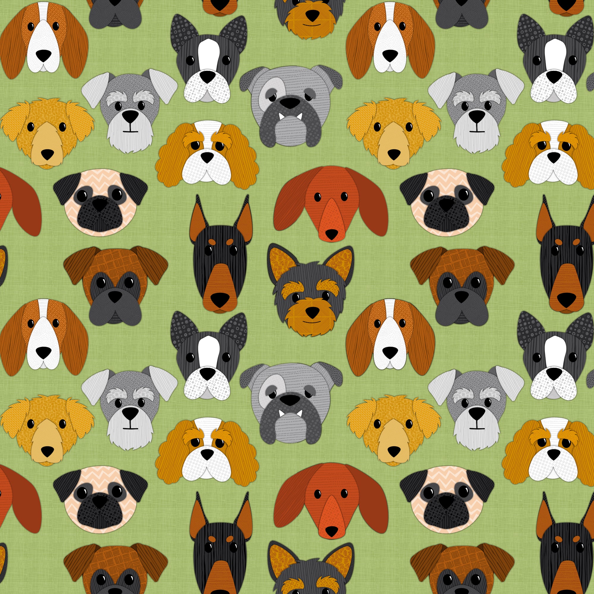 Good Dog - Puddle and Grass - Fabric Collection