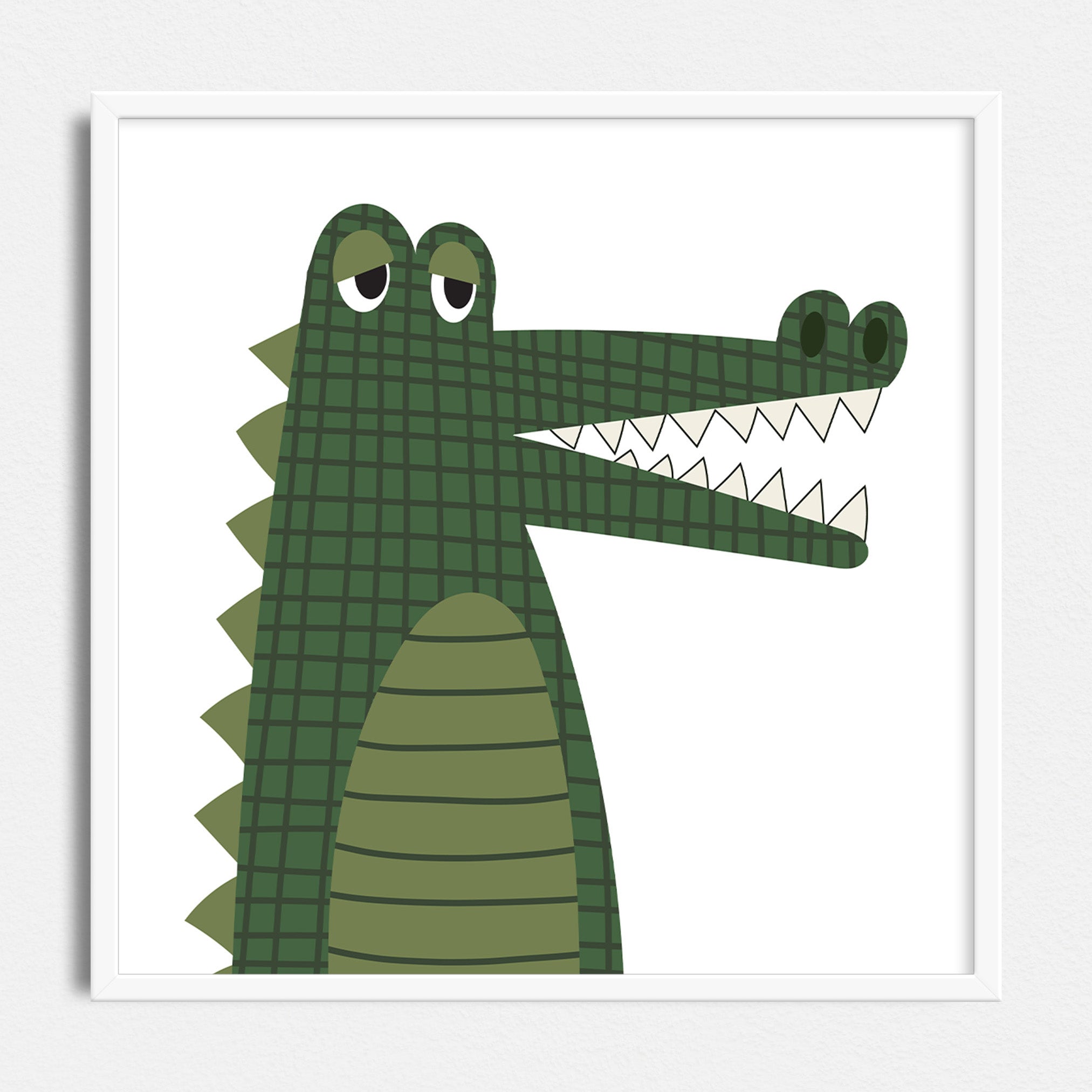 Cheerful Cartoon Crocodile - Fun, Vibrant, Kid-friendly Design