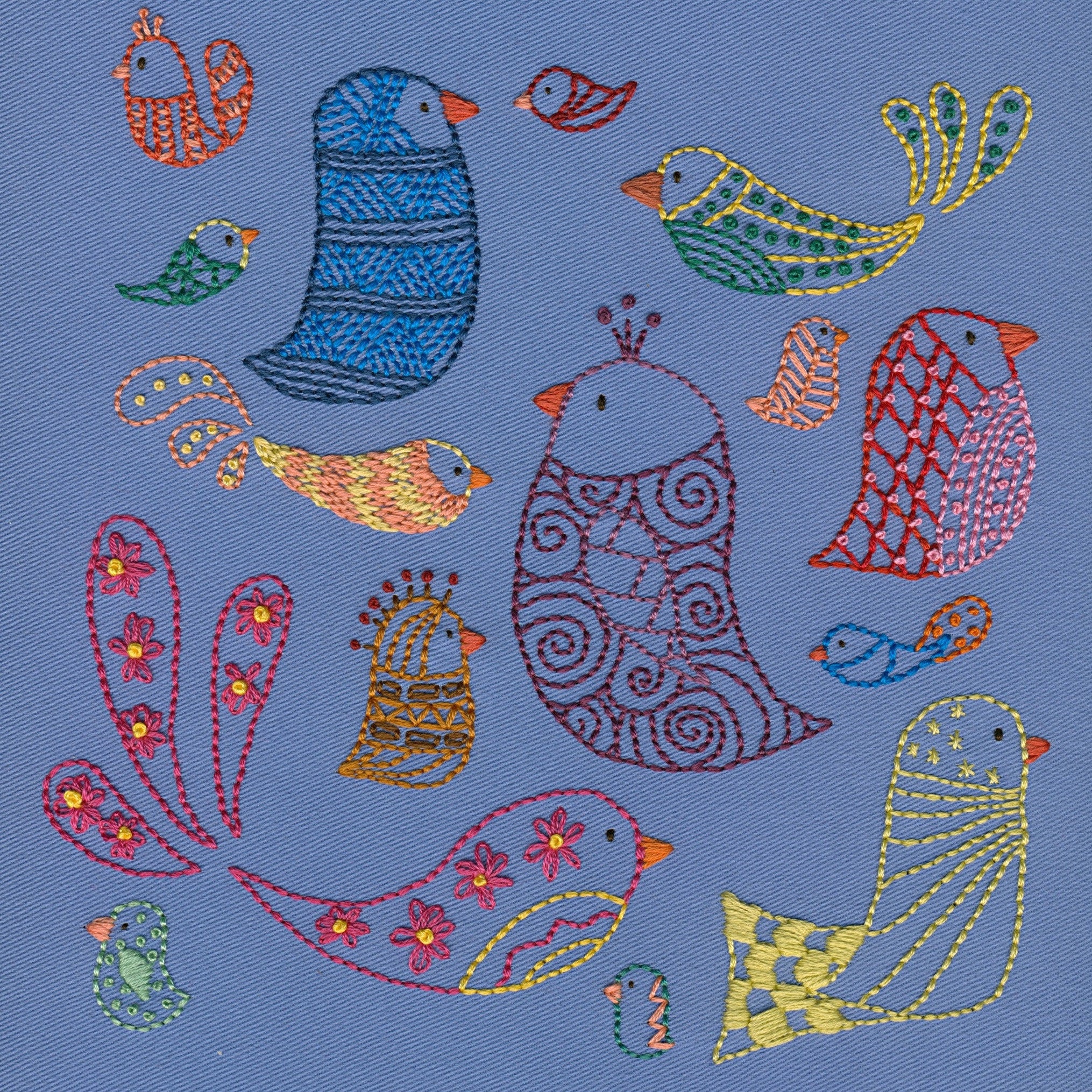 Birds embroidery pattern