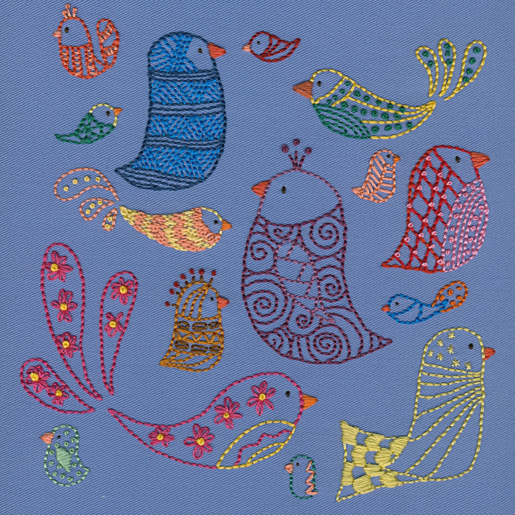 Birds embroidery pattern