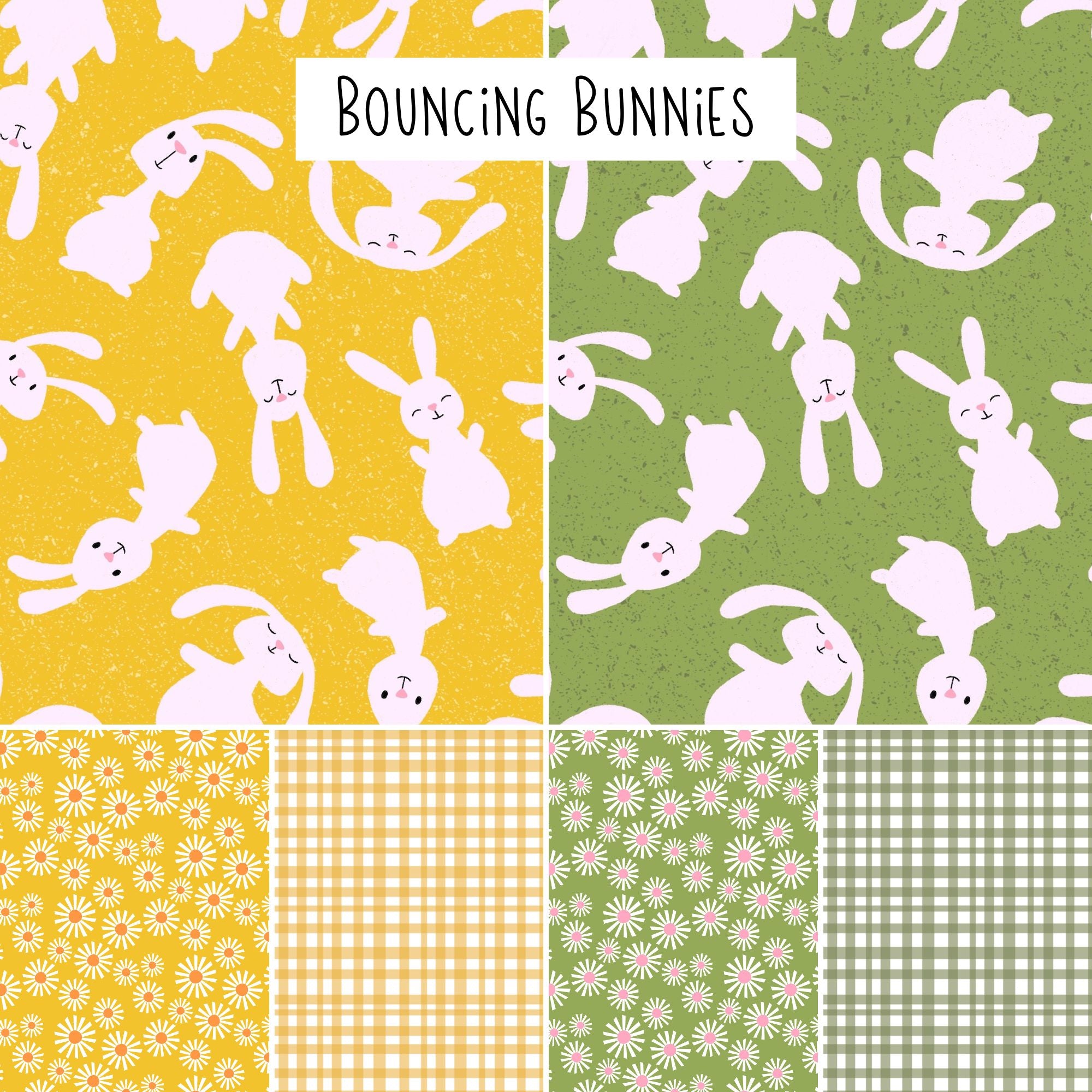 Bouncing Bunnies - Mini Fabric Collection – Shiny Happy World Bouncing Bunnies - Mini Fabric Collection – Shiny Happy World