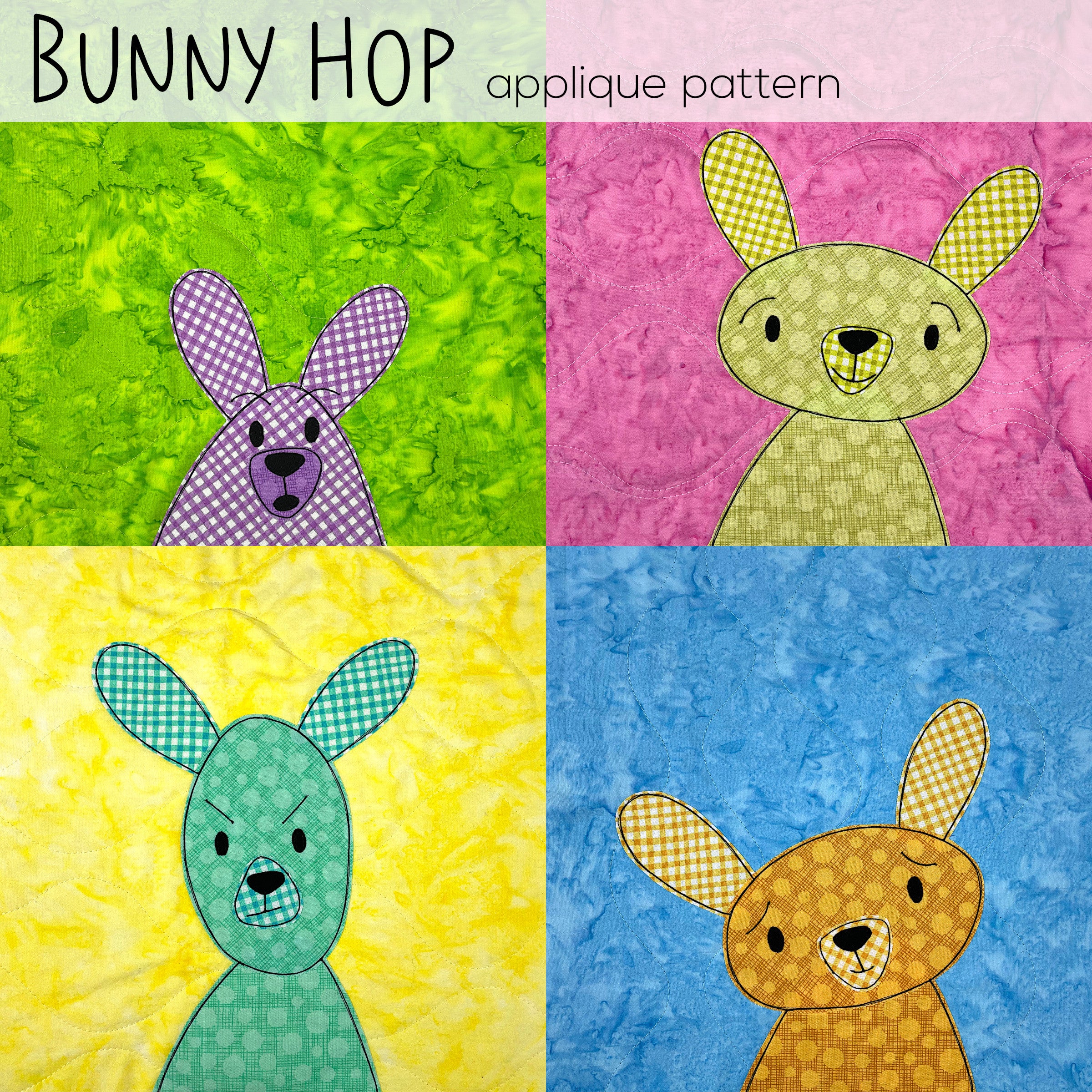 Bunny Hop Applique Pattern