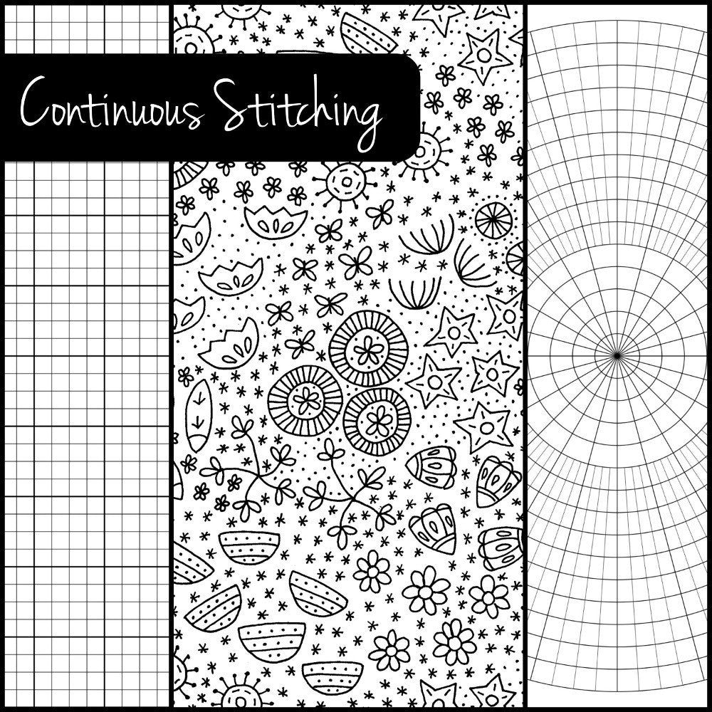 Continuous Stitching - set of three embroidery fill patterns