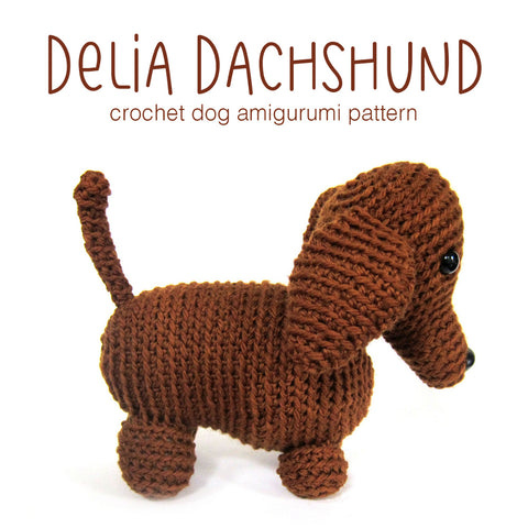 Delia the Dachshund Crochet Amigurumi Pattern