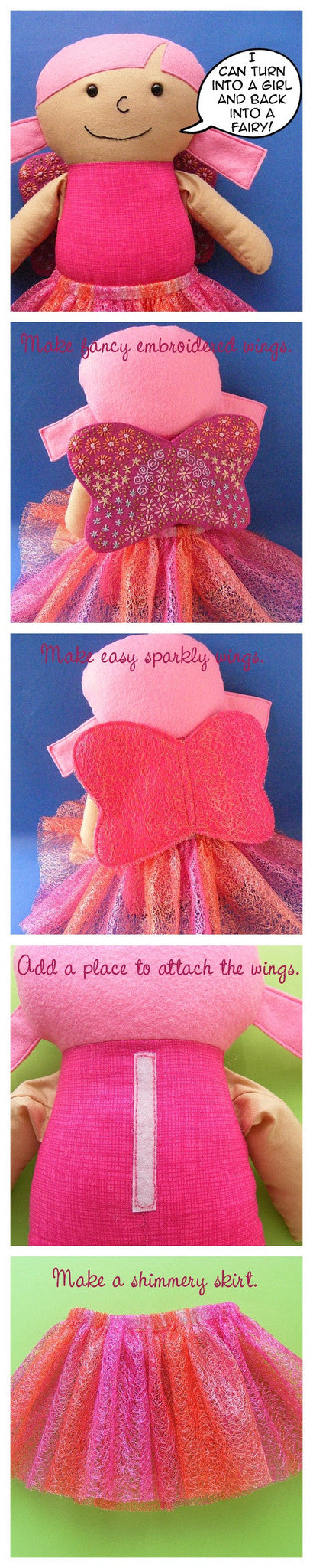 Flower Fairy Pattern for Dress Up Bunch Dolls