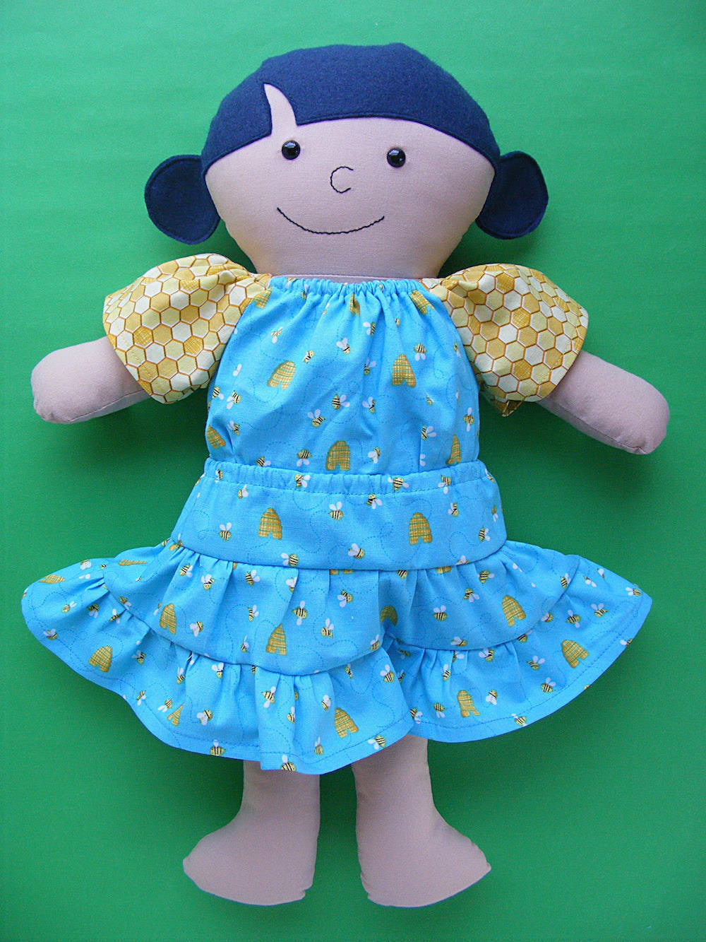 Dress Up Bunch Doll Beekeeper Dress and Flowers Pattern