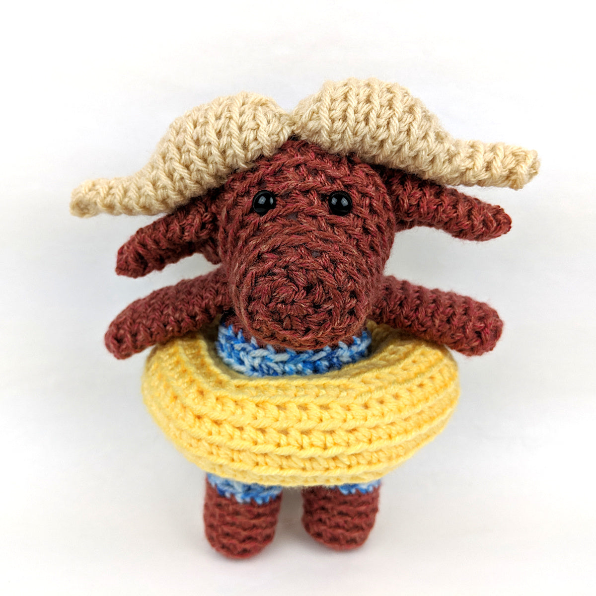 Walter the Water Buffalo Crochet Amigurumi Pattern