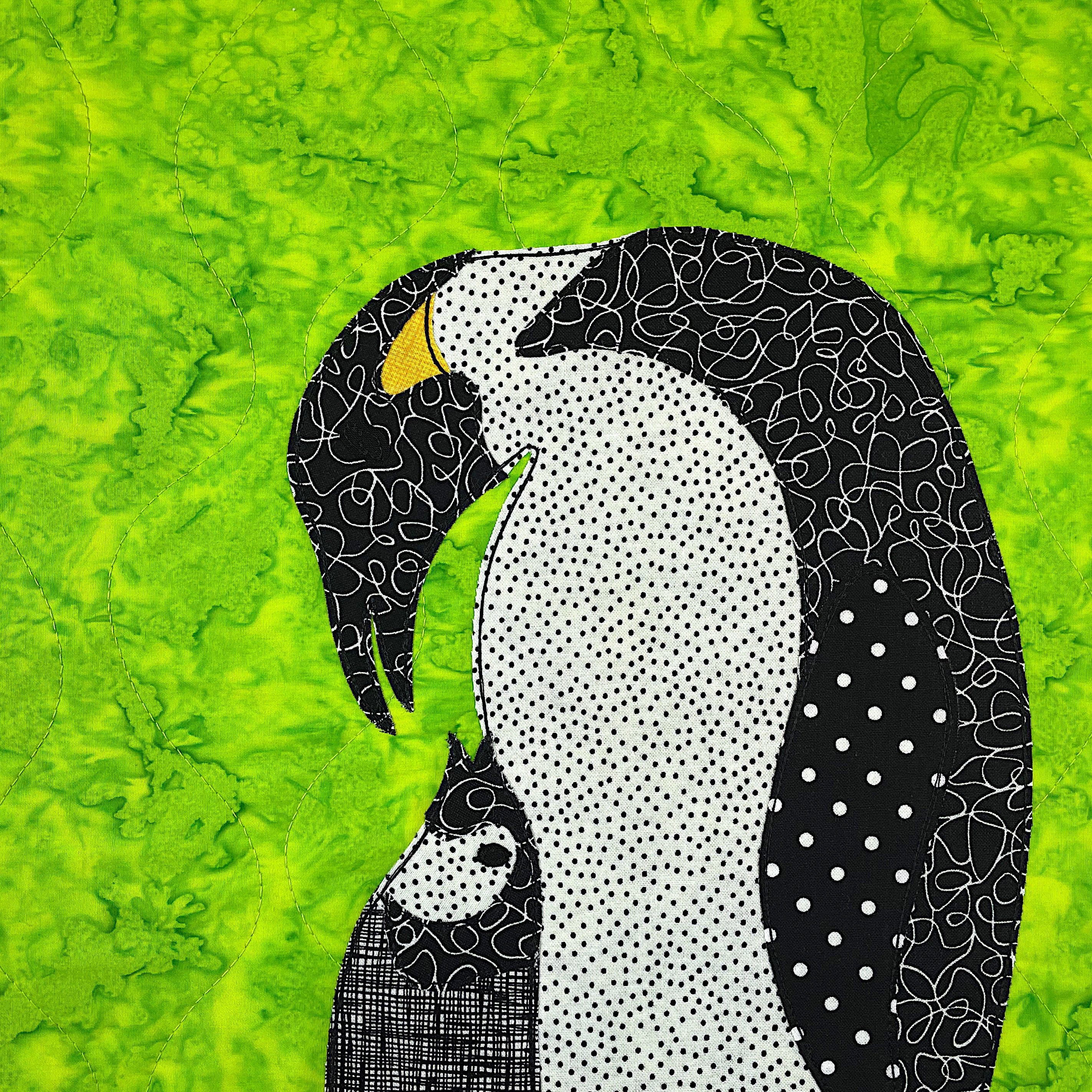 Papa and Baby Penguin Applique Pattern