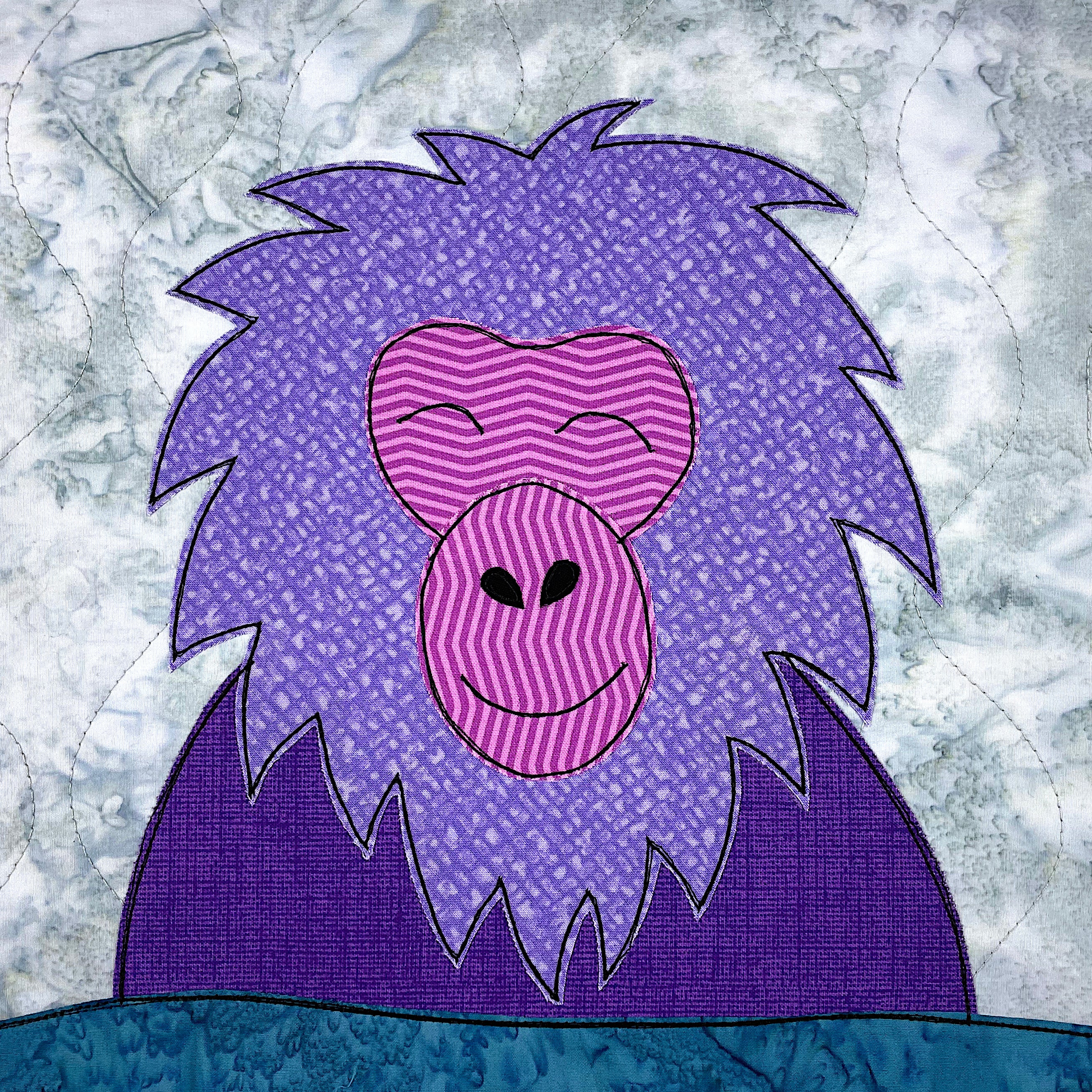 Shinji the Snow Monkey Applique Pattern