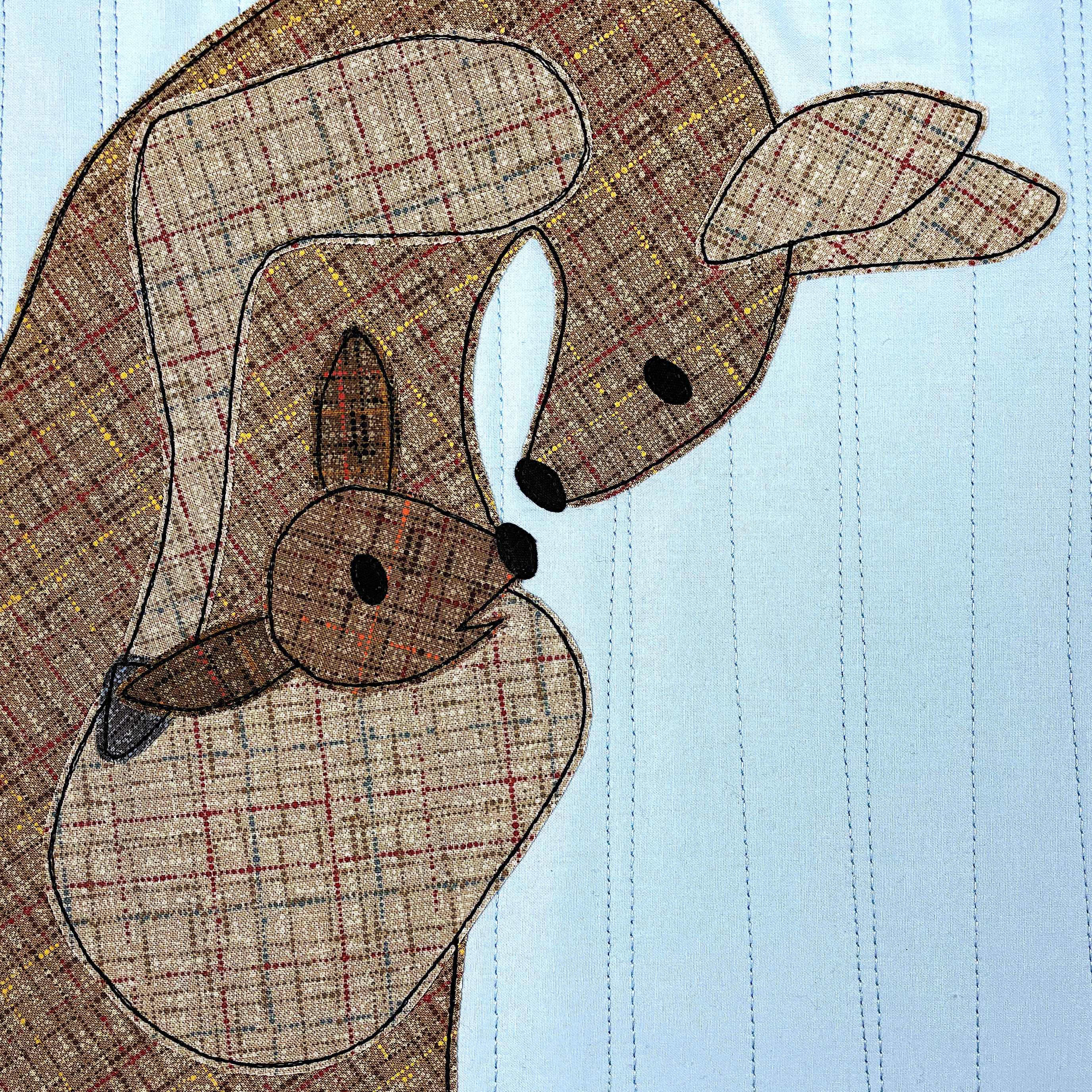 Mama and Baby Kangaroo Applique Pattern