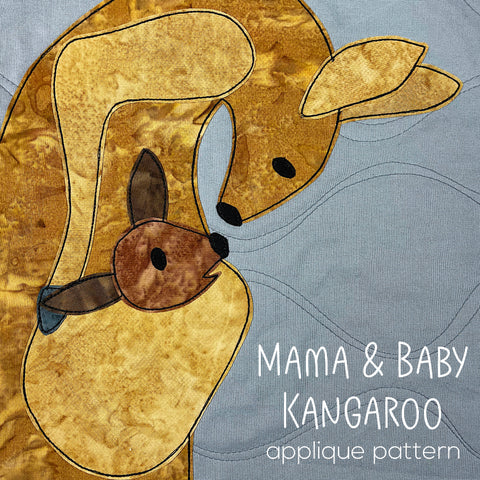 Mama and Baby Kangaroo Applique Pattern