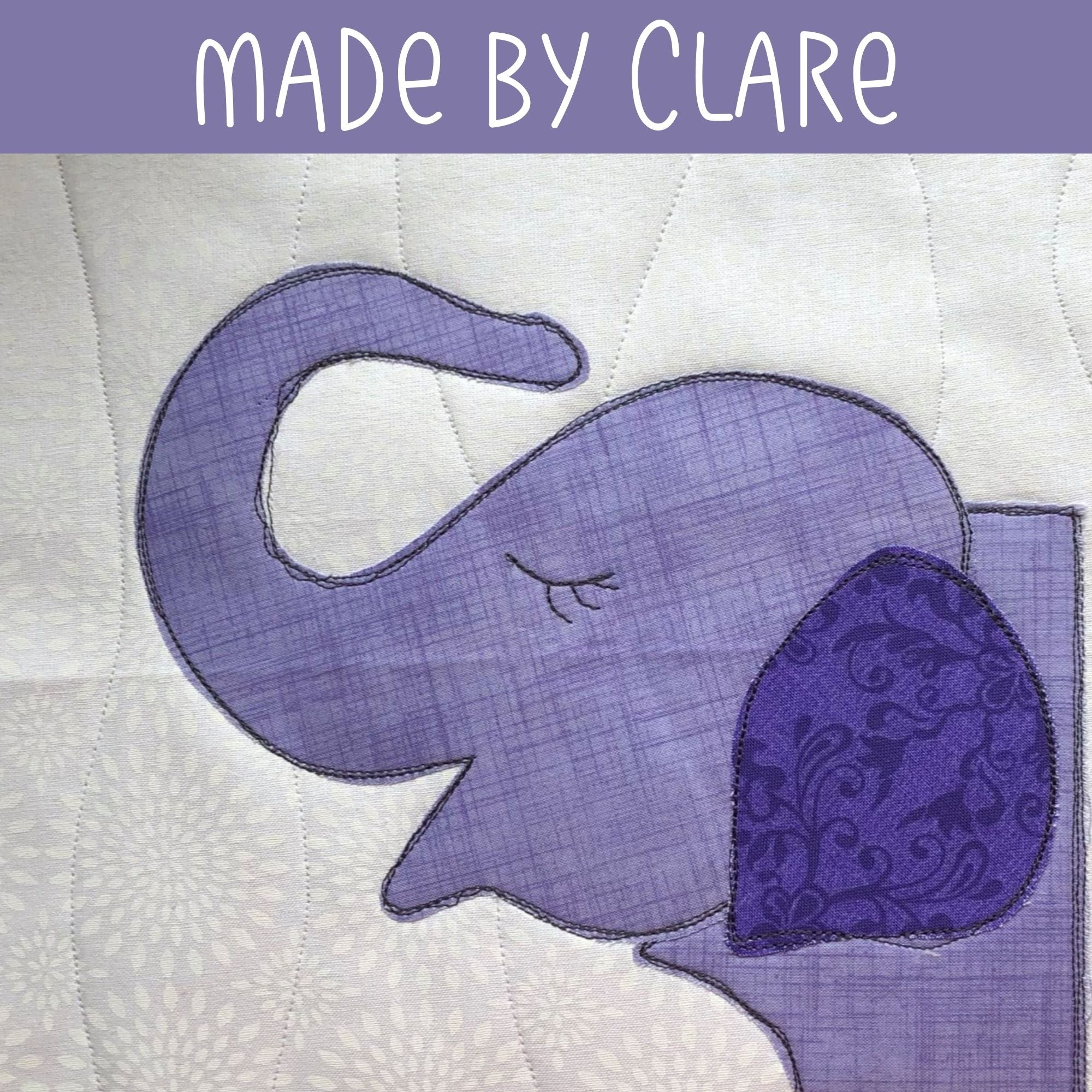 Ellen Elephant Applique Pattern