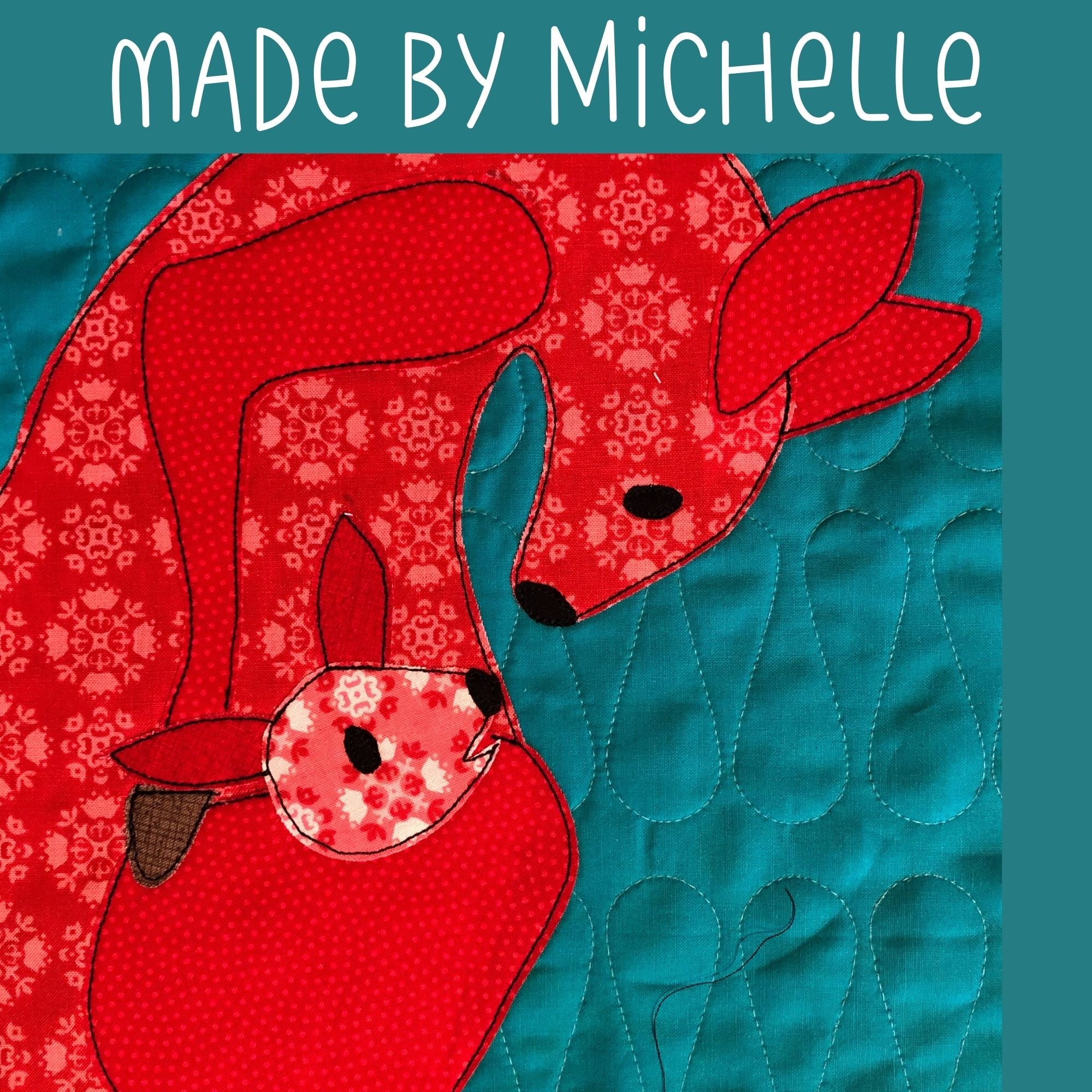 Mama and Baby Kangaroo Applique Pattern